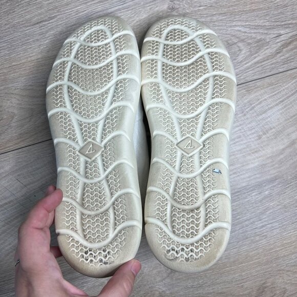 Sperry Women's Captain's Moc Chambray Loafer Sneakers‎ Ivory Slip On 9 - Picture 10 of 10